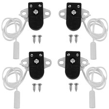 4Pcs Side Action Pull Cord Light Switches - 2A 2W On/Off for Bathroom, Kitchen &