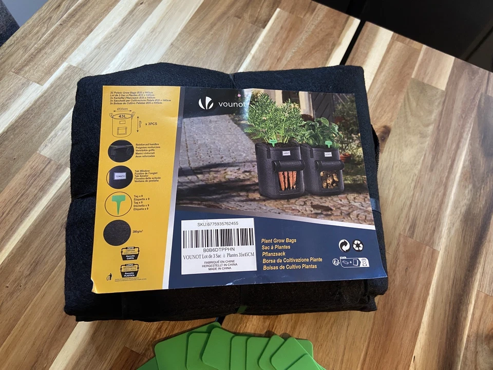 3 Potato Planters Grow Bags Sacks Vegetable Planter Container Home Garden - Image 4 of 4