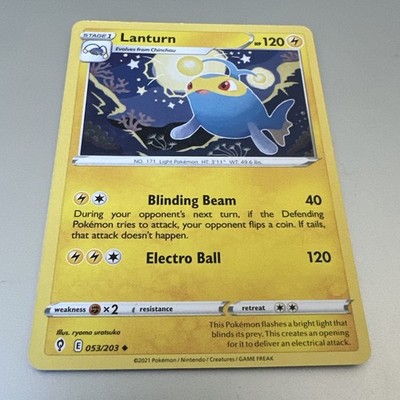 Lanturn 053/203 - Uncommon - NM - Sword Shield - Evolving Skies Buy 3 Get 2 Free
