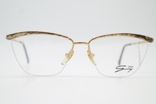 Vintage Glasses GENNY 535 Gold Violet Half-Rim Glasses Frame Eyeglasses