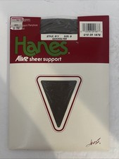 Vintage Hanes Alive Sheer Support Sandalfoot Pantyhose Quicksilver Size B
