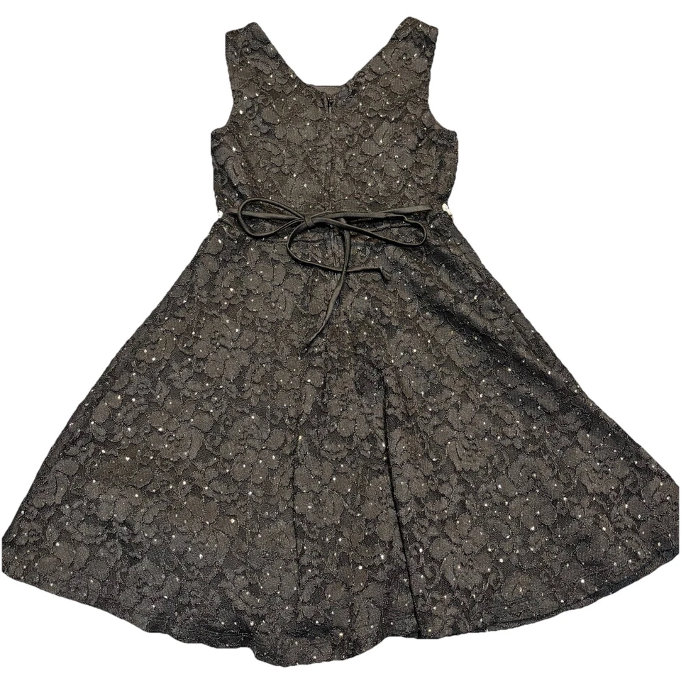 Vestido de fiesta de Navidad Speechless para niñas talla 8 negro brillante iglesia Foto 2 de 4