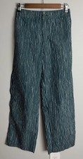 Uniqlo x Marimekko Striped Trousers Size Small Green White Cotton Women’s