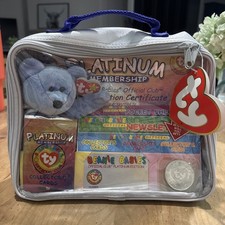 UNOPENED BRAND NEW With Tag Ty Beanie Babies Platinum Edition Club Kit From 1999