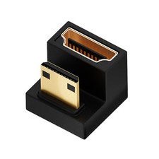 U Shape Mini HDMI Male To HDMI Female Adapter 8K HDMI To 180 Degree Converter p