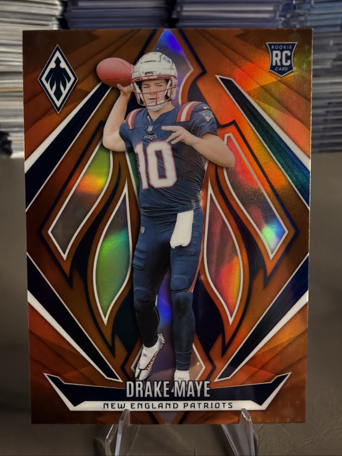 2024 Panini Phoenix Rookies Drake Maye #179 Orange Fade New England Patriots QB