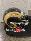 Marshall Faulk Signed Rams Authentic Full Size Throwback Helmet Insc “3x OPOY”