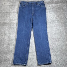 VTG Levis Jeans Mens 38x32 36x32 Blue Denim 509 Straight Orange Tab USA Made
