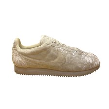 Nike Women  s White Velvet Iconic Classic Cortez Training Sneakers Size 7