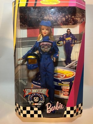 50th Anniversary Nascar 1998 Barbie Doll, NRFB New in box, Mattel