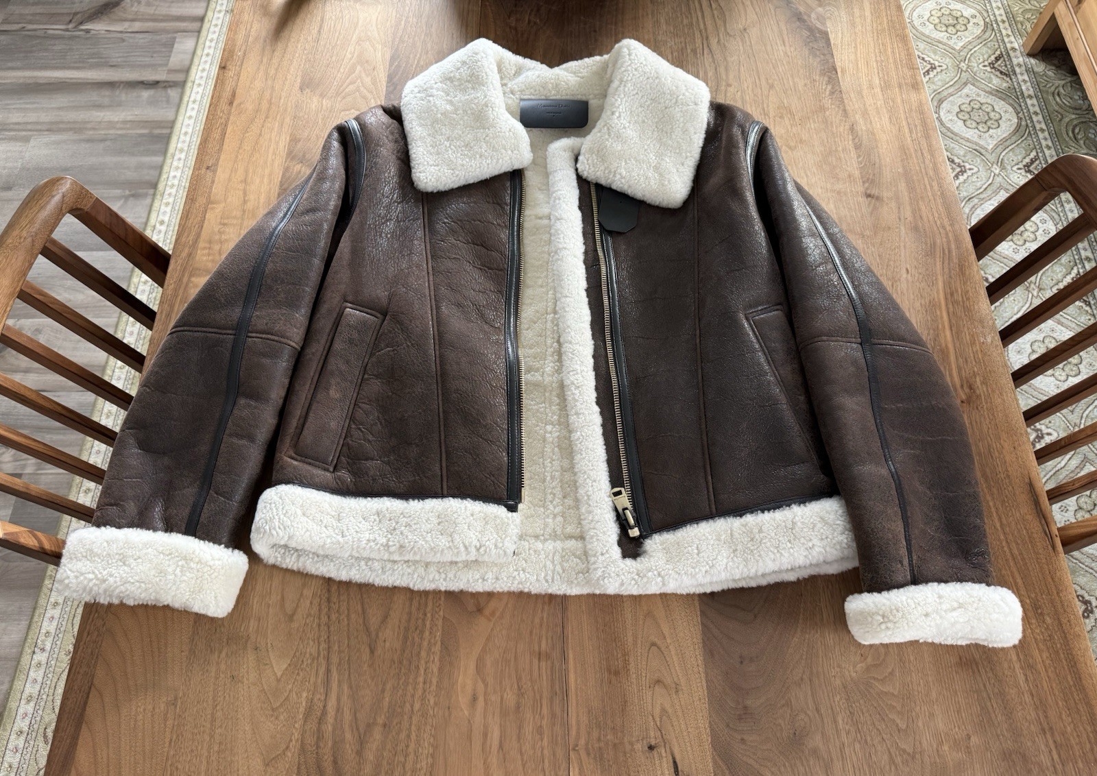 Massimo Dutti women's leather jacket