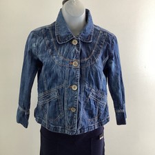 DKNY Blue Jean Jacket   Cropped Classic   Ladies Size Small