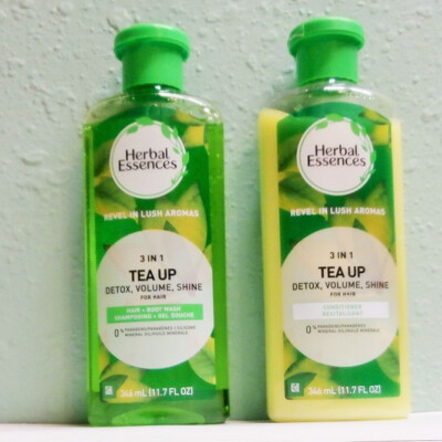 Herbal Essences 3 in 1 TEA UP Shampoo & Conditioner DETOX, VOLUME, SHINE 1 Set