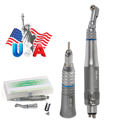 Dental Low-Speed Handpiece With Contra Angle & Straight Nosecone – E-Type 4-Hole Air Motor For Lab & Clinical Use 4 thumbnail image