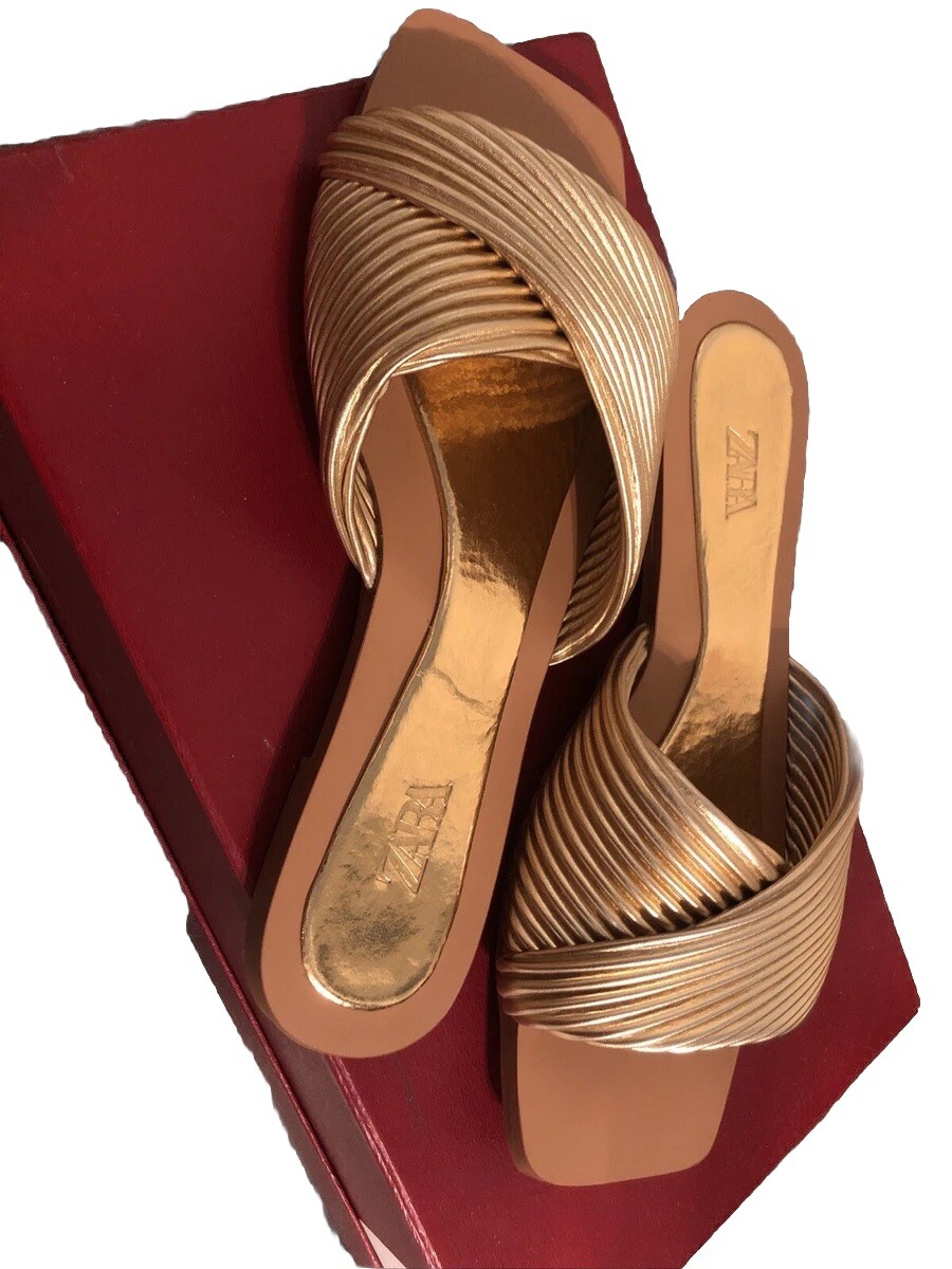 PANTOFOLA D’ORO Pantofole stile Bottega Zara oro con ballerine tessuto oro ritorto 5 35 Italia