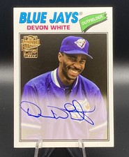 Devon White 2023 Topps Archives Fan Favorites Auto Blue Jays 77FF-DWT