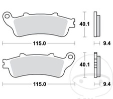 TRW Bremsbel&auml;ge MCB693 Honda FES FJS NT NSS 125 250 600 700 A D V VA