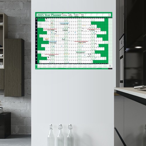 Calendario 2025 LAMINADO Año Planificador XL Pared Gráfico Semanal Mensual Para Hacer Limpiable - Imagen 42 de 93