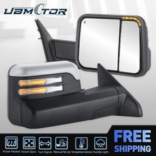 2pcs Chrome Power Heated Tow Mirrors Wpuddle Light For Dodge Ram 1500 2500 3500 2pcs Chrome Power Heated Tow Mirrors Wpuddle Light For Dodge Ram 1500 2500 3500