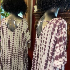 NWOT Nemidor Women's Flowy Pocket Maxi Lavender Dress Plus Size 4XL w/Slit