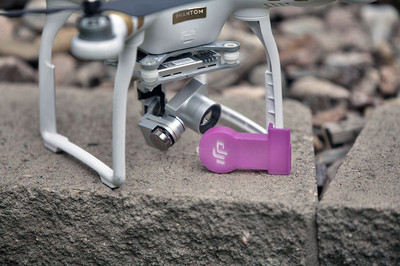 Blocco Gimbal E Tappo Lente Per DJI Phantom 3, Cambio Colore UV (Viola), Stampato USA