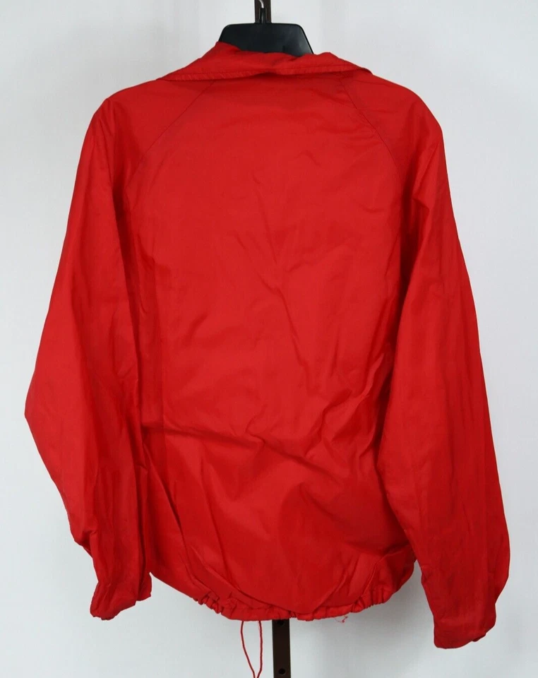 Chaqueta cortavientos para hombre Champion roja de fútbol americano Maryland frontal a presión talla grande Foto 2 de 3