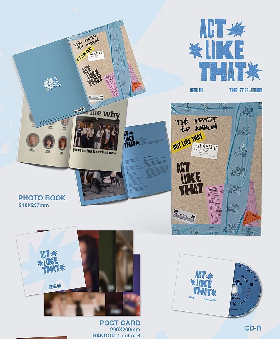 GENBLUE 1集 ACT LIKE THAT 封入トレカ　コンプリート GENBLUE [ACT LIKE THAT] 1st EP Album / CD+Photo Book+Poster+3