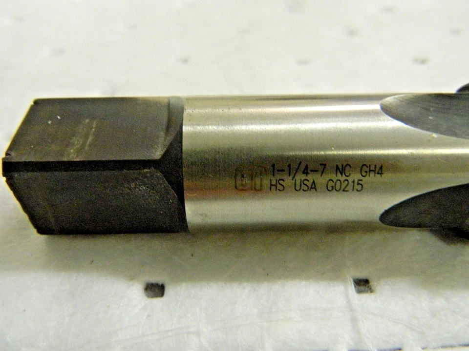 Greenfield Threading Standard Hand Tap HSS 1-1/4 - 7 UNC H4 4FL 308556 - Image 3 of 4