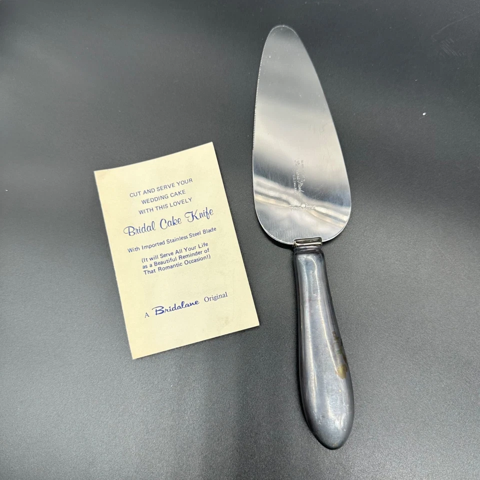 Campanas de papel de servidor cuchillo novia novio adorno pastel decoración boda años 70 vintage Foto 3 de 4