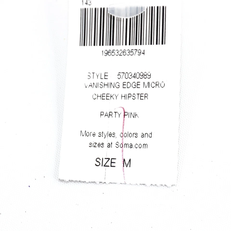 Soma Intimates Vanishing Edge Micro Cheeky Hipster ~ Rosa Fiesta ~ Talla: M (NUEVO CON ETIQUETAS) Foto 4 de 4