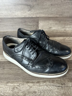 Cole Haan Men's Original Grand Wingtip Oxford Shoes Black/White C26469 Sz  M