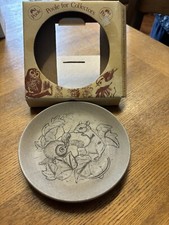 Poole Pottery Stoneware 5 inch Plate Plaque With Deer Design In Boxed Wildlife