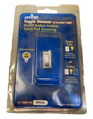  Leviton TGI06-1LW ToggleTouch Preset Digital Dimmer (White) ~ 2 Units 