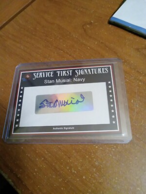 Stan Rothstein Signature 2021 Historic Autographs 1945 Service First Signatures Stan Musial /40 ...