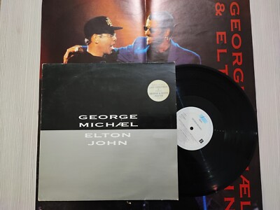 MAXI SINGLE GEORGE MICHAEL DON'T LET THE SUN GO DOWN ON ME ELTON JOHN + POSTER