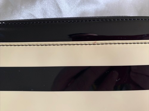 RARE NEW 2014 KATE SPADE NEDA ACCORDION WALLET STRIPED BLACK/CREAM PENN VALLEY - Picture 5 of 14