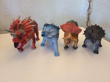 Lot of 4 Styracosaurus Dinosaur Toy Figures Figure - Greenbrier, No Names - Used
