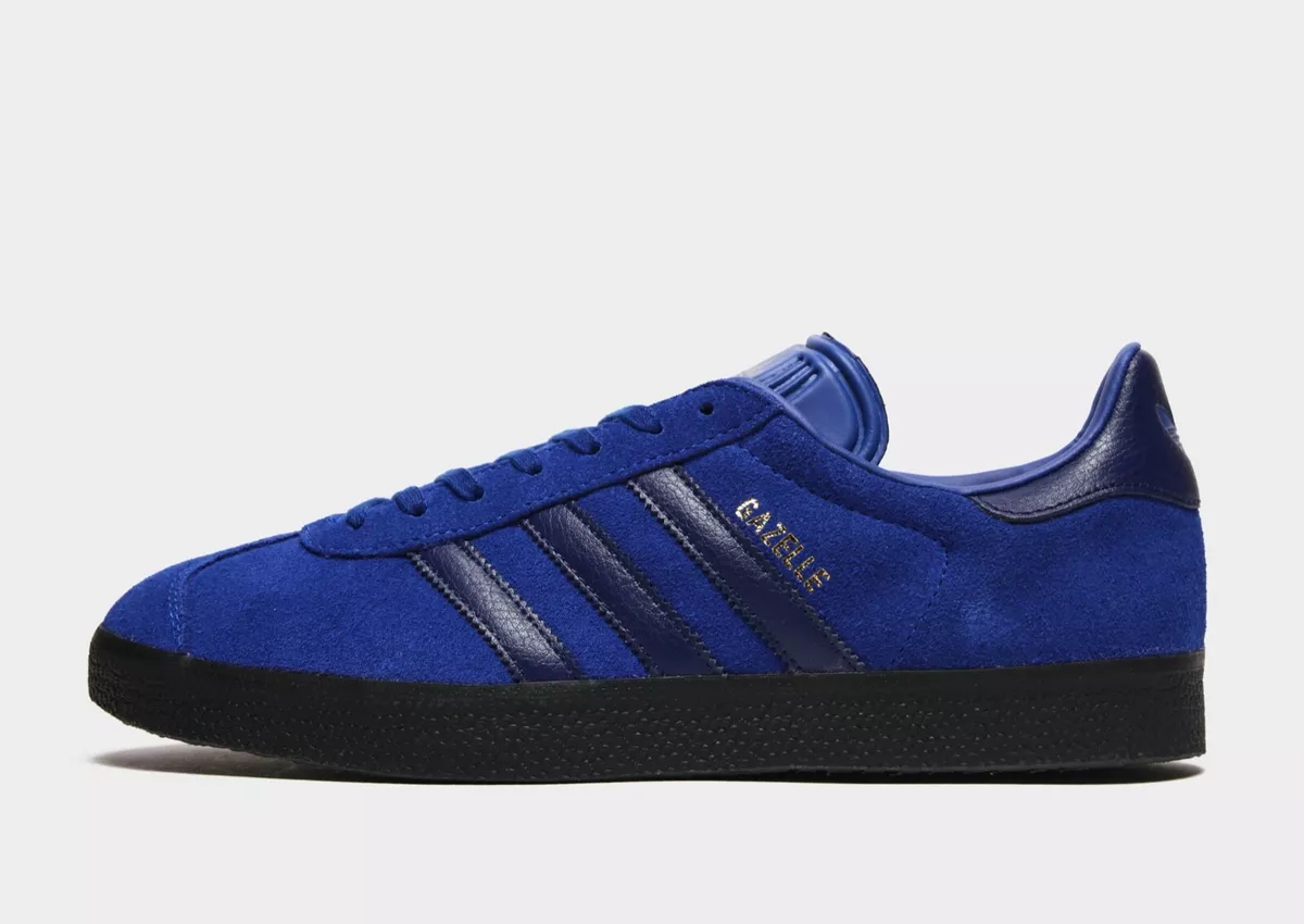 black and blue adidas gazelle