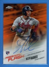 2018 Topps Chrome Freshman Flash Autograph ORANGE Refractor Ozzie Albies RC #/25