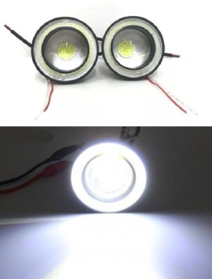 Kit 4 Feux LED Avant/arrière Universels - Blanc 6000K - Diamètre 100mm - 12V - Neuf