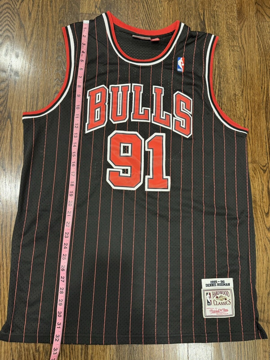XL Mitchell＆Ness NBA JERSEY BULLS RODMAN Chicago Bulls Rodman #91 Men's Mitchell Ness Swingman Jersey