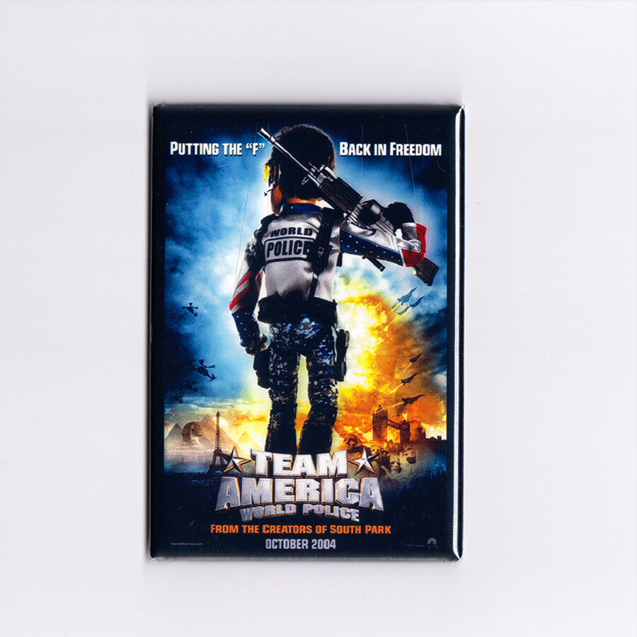 TEAM AMERICA - 2" x 3" MOVIE POSTER MAGNETS south park puppets 2004 ...