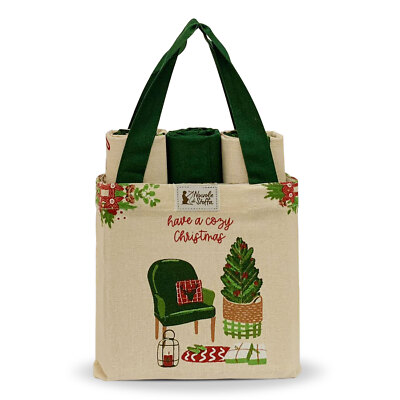 Weihnachtstücher und Tasche Set Stoffwolken Deko Geschenkidee Weihnachten 5733