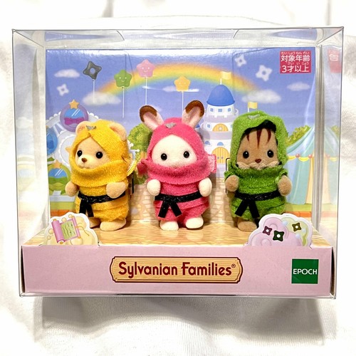 Sylvanian Families Baby Trio Masco - Ours, Chien, écureuil, Importation Japonaise Calico Critters