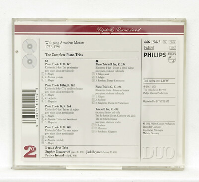 BEAUX ARTS TRIO ⸺ MOZART The complete piano trios ⸺ PHILIPS