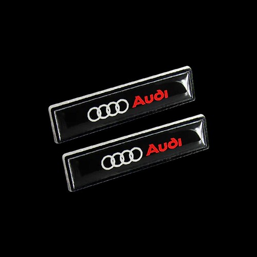 For AUDI Luxury Auto Car Body Fender Metal Emblem Badge Sticker Decal 2PCS - Picture 5 of 7