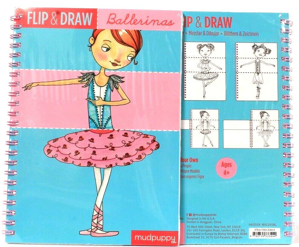 2 Count Mudpuppy Kids Flip & Draw Ballerinas Instruction 2 Count Mudpuppy Kids Flip & Draw Ballerinas Instruction