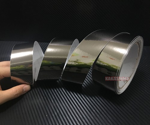 Bubbles Free Car Part Glossy Mirror Chrome DIY Vinyl Wrap Sticker Sheet Black AB - Picture 9 of 11
