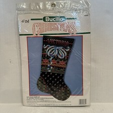 Bucilla Christmas Stocking 82830 Victorian Sampler Cross Stitch Kit