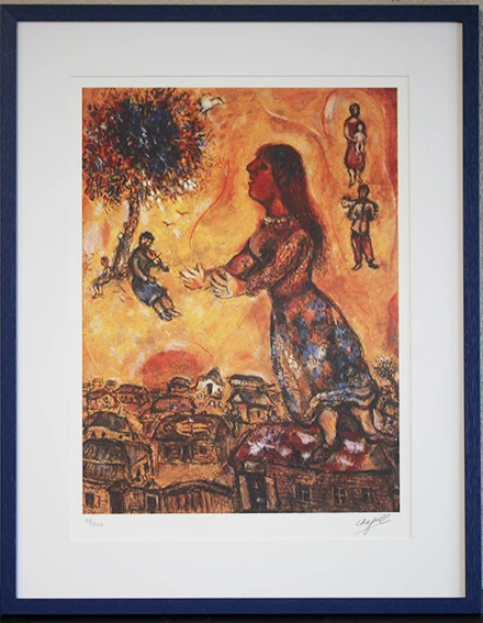 CHAGALL, Marc (1887-1985) "Arbre et maisons", handsigniert - Bild 2 von 4